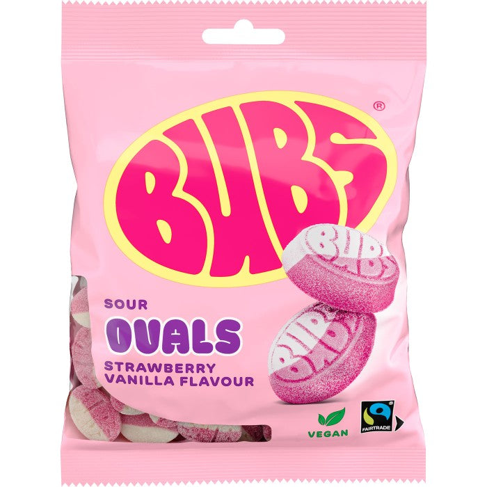 BUBS GOODY MINI SOUR STRAWBERRY-VANILLA 90G/1.1KG