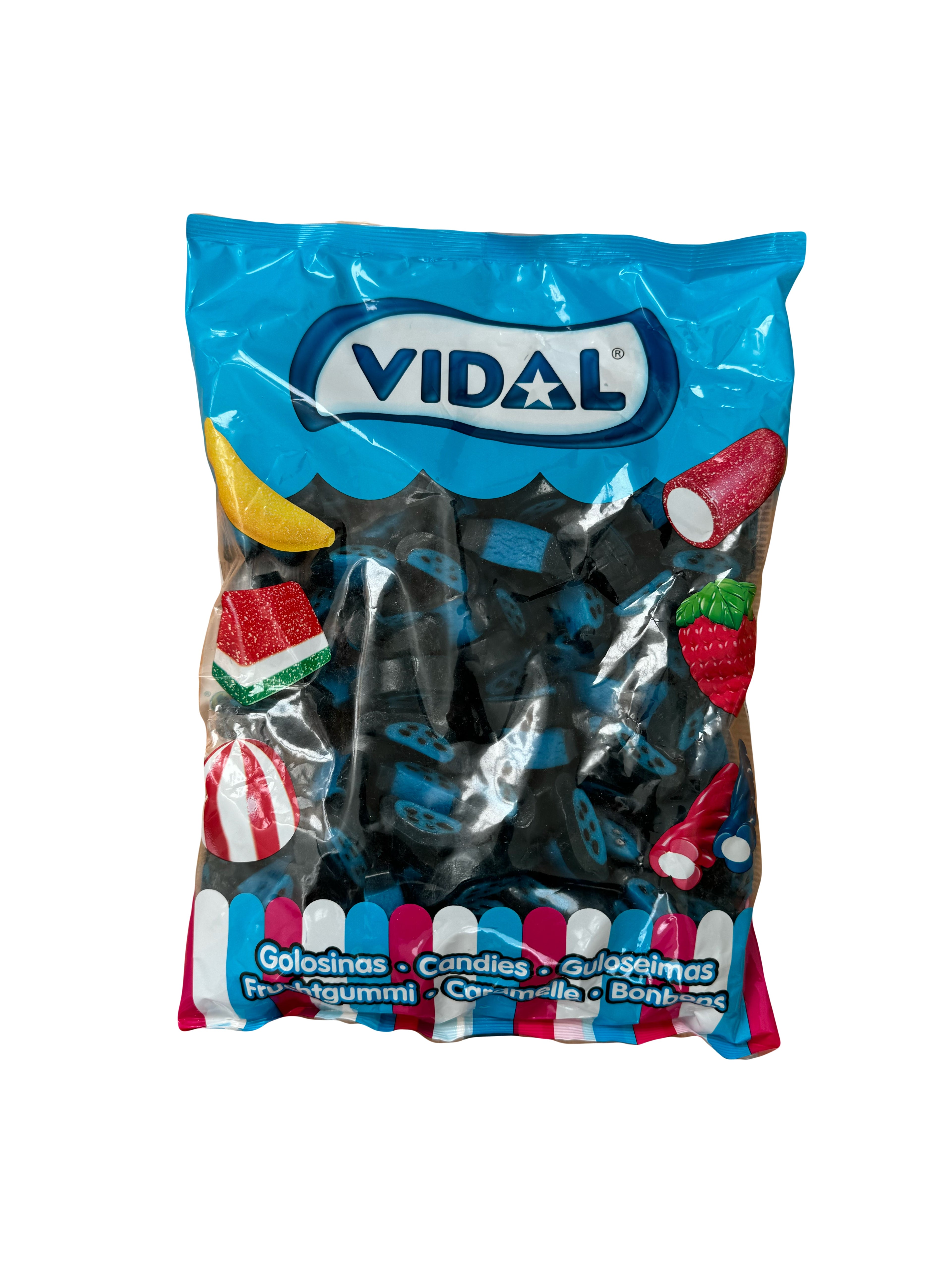 VIDAL BLUE RASPBERRY SLICES 1 KG / 2.2 POUND