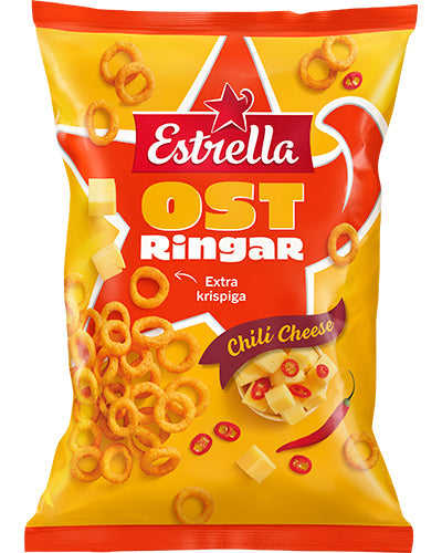 ESTRELLA CHEESE RINGS CHILI CHEESE